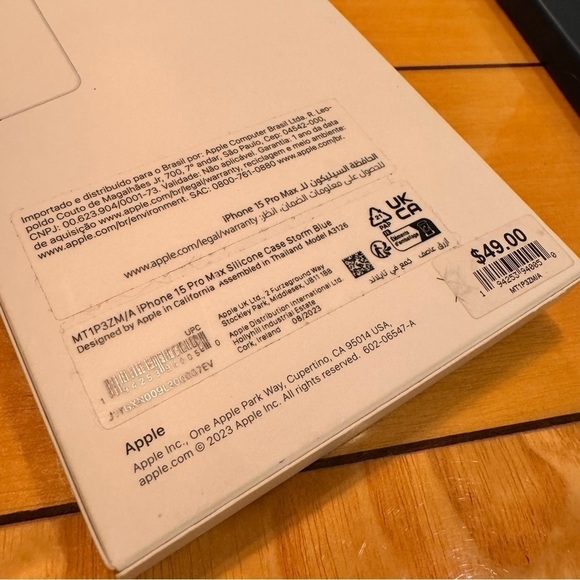 APPLE iphone 15 promax phone case official silicone case storm blue w box - Picture 12 of 14